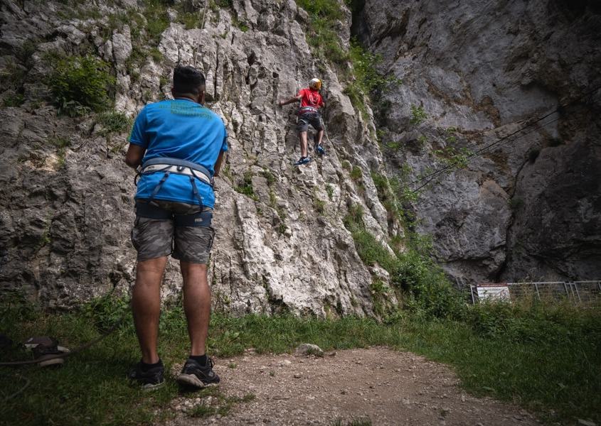 Rock climbing in Bohinjska Bela near Bled