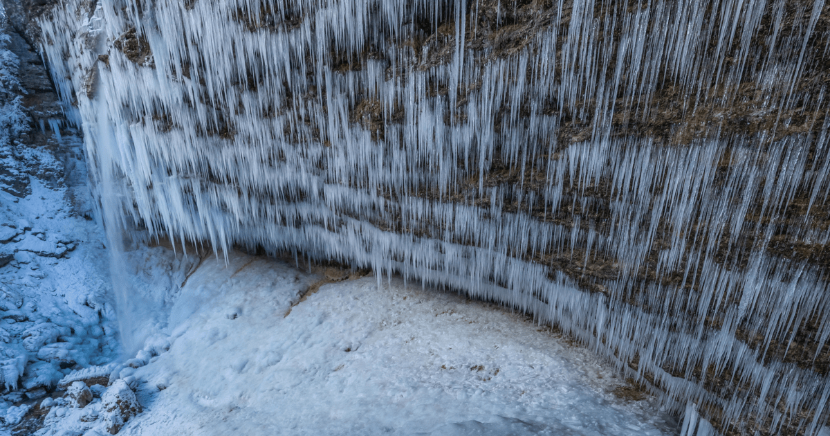 Peričnik Waterfall in the Winter