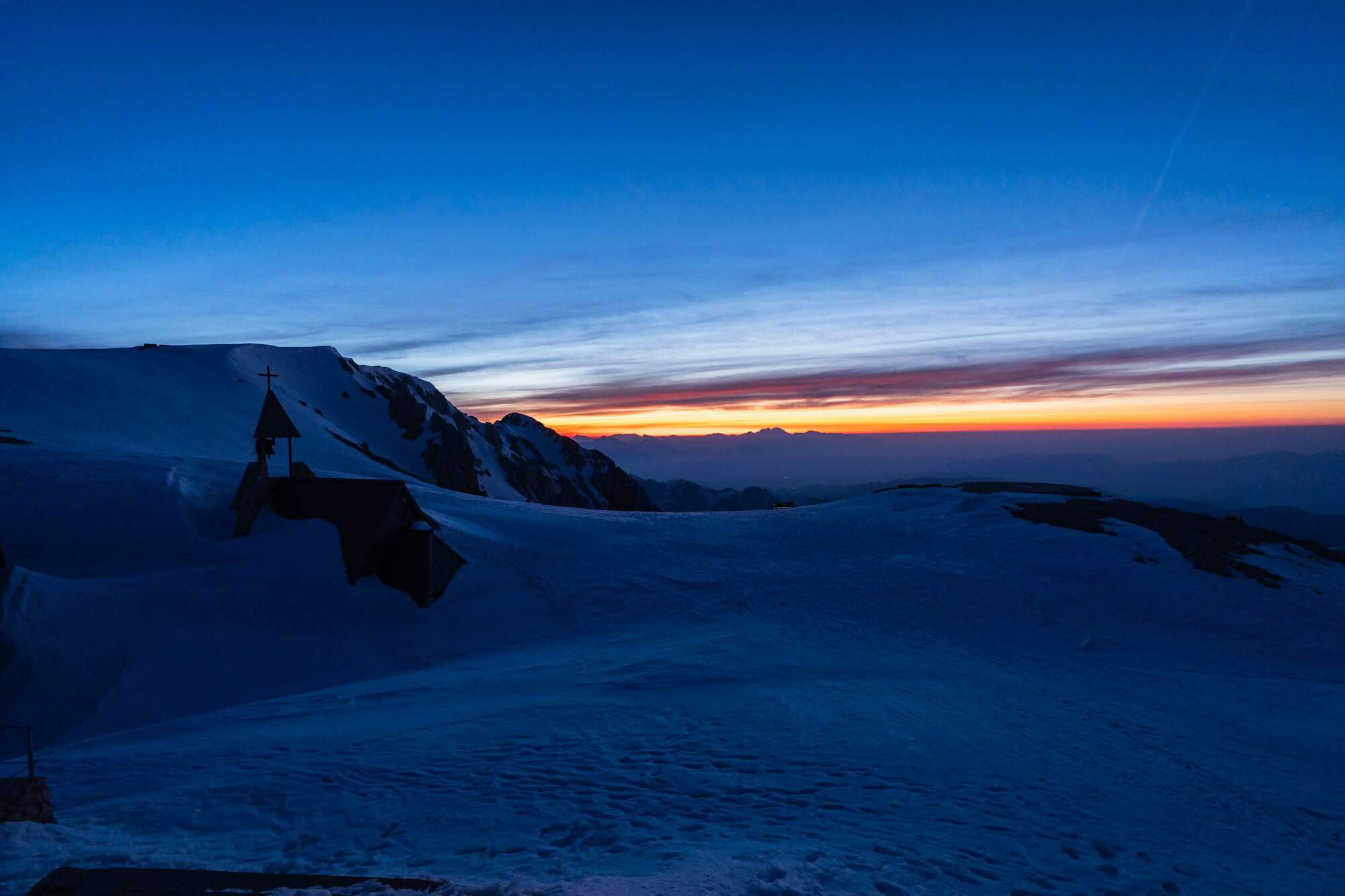 Sunrise view from Triglav hut