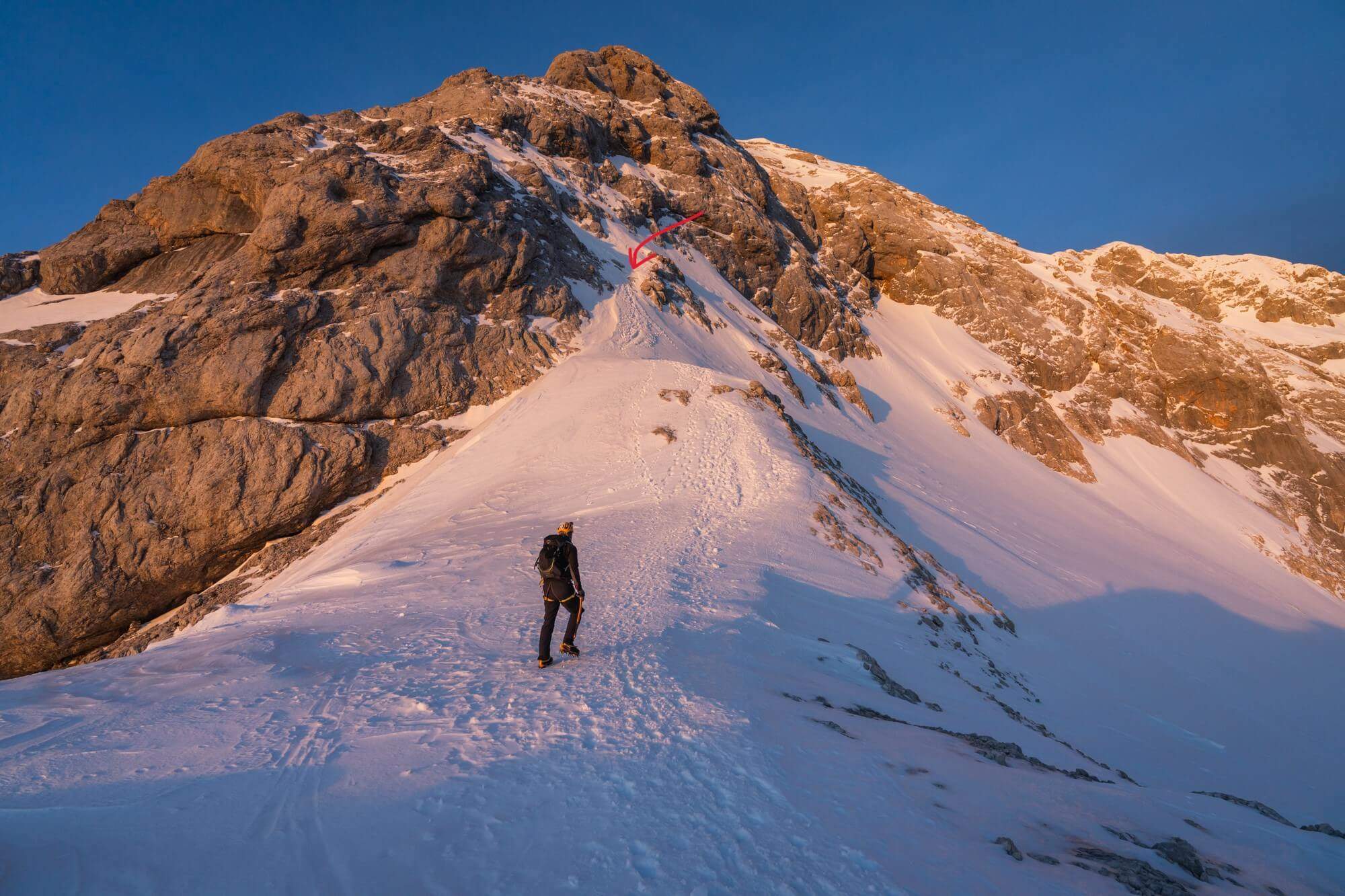 Morning light on Summit Triglav