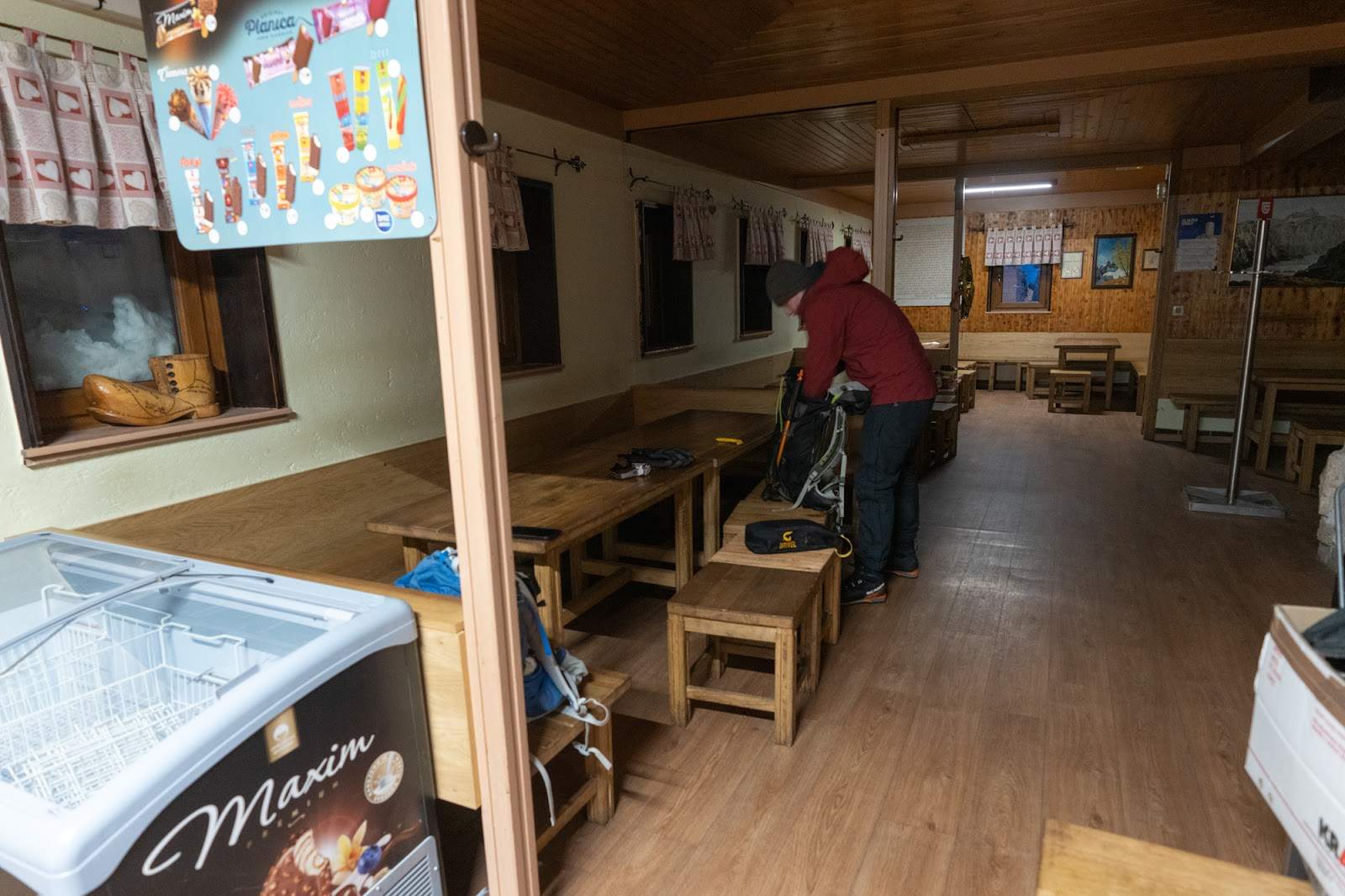 Inside of Kredarica hut