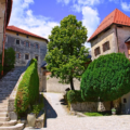 Bled Castle courtyard