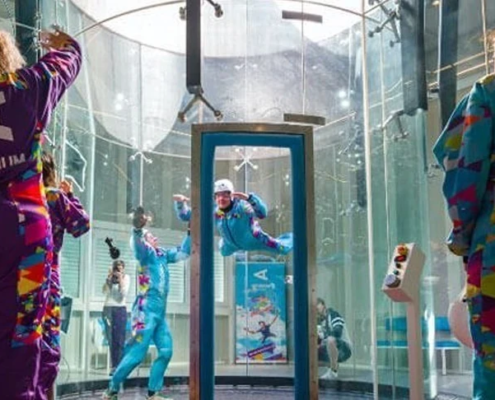 Indoor skydiving